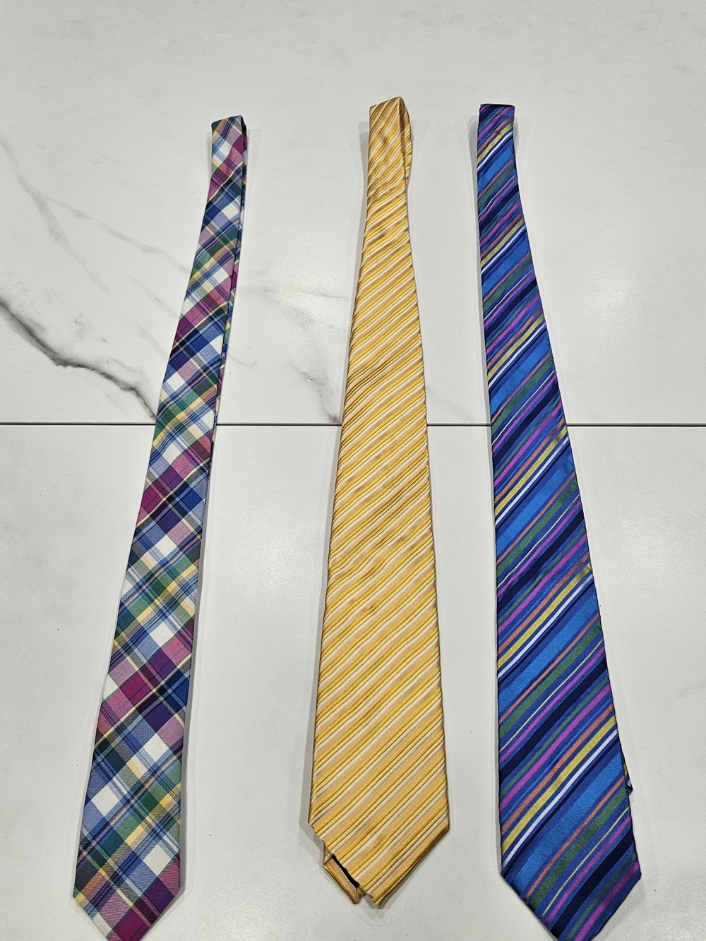Charles Tyrwhitt Yellow Striped Tie with Blue and Multicolor Options